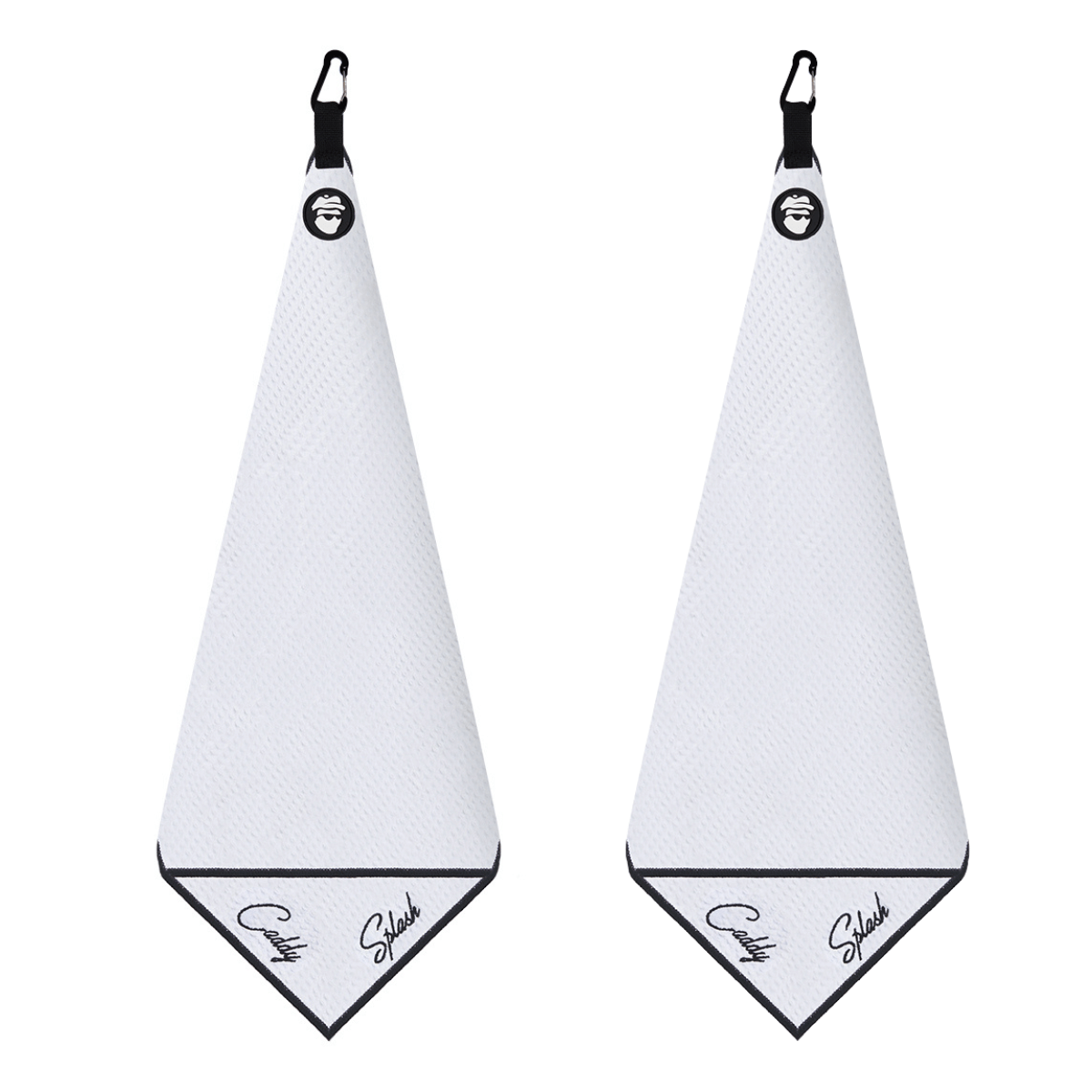 Magnetic Golf Towel with Ball Pocket - White