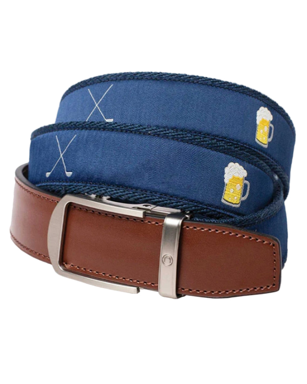 Hampton Happy Time Golf Ribbon Ratchet Belt 1.38" [35mm]