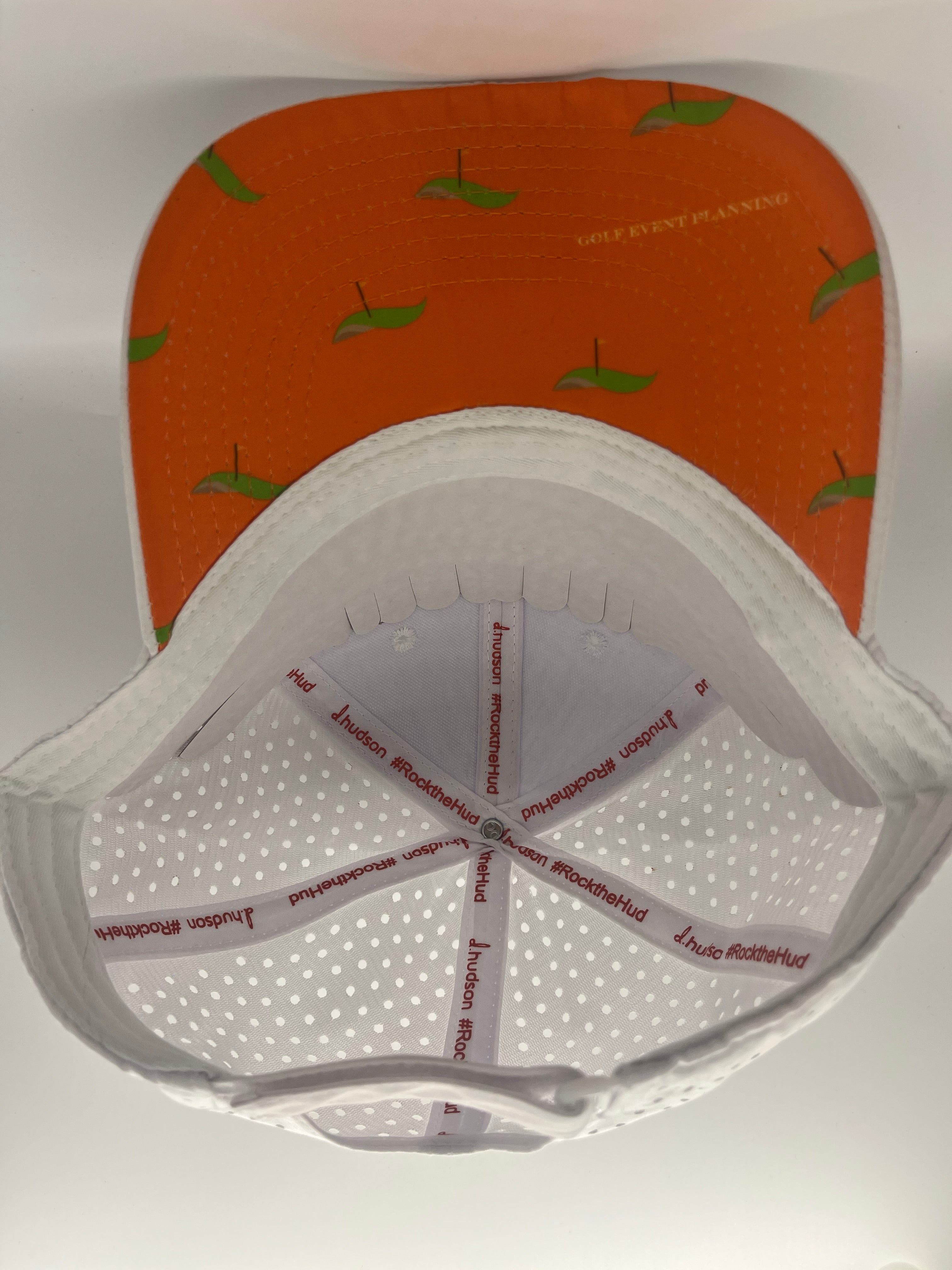 D.Hudson X Golf Event Planning Golf Hat (White/Orange)