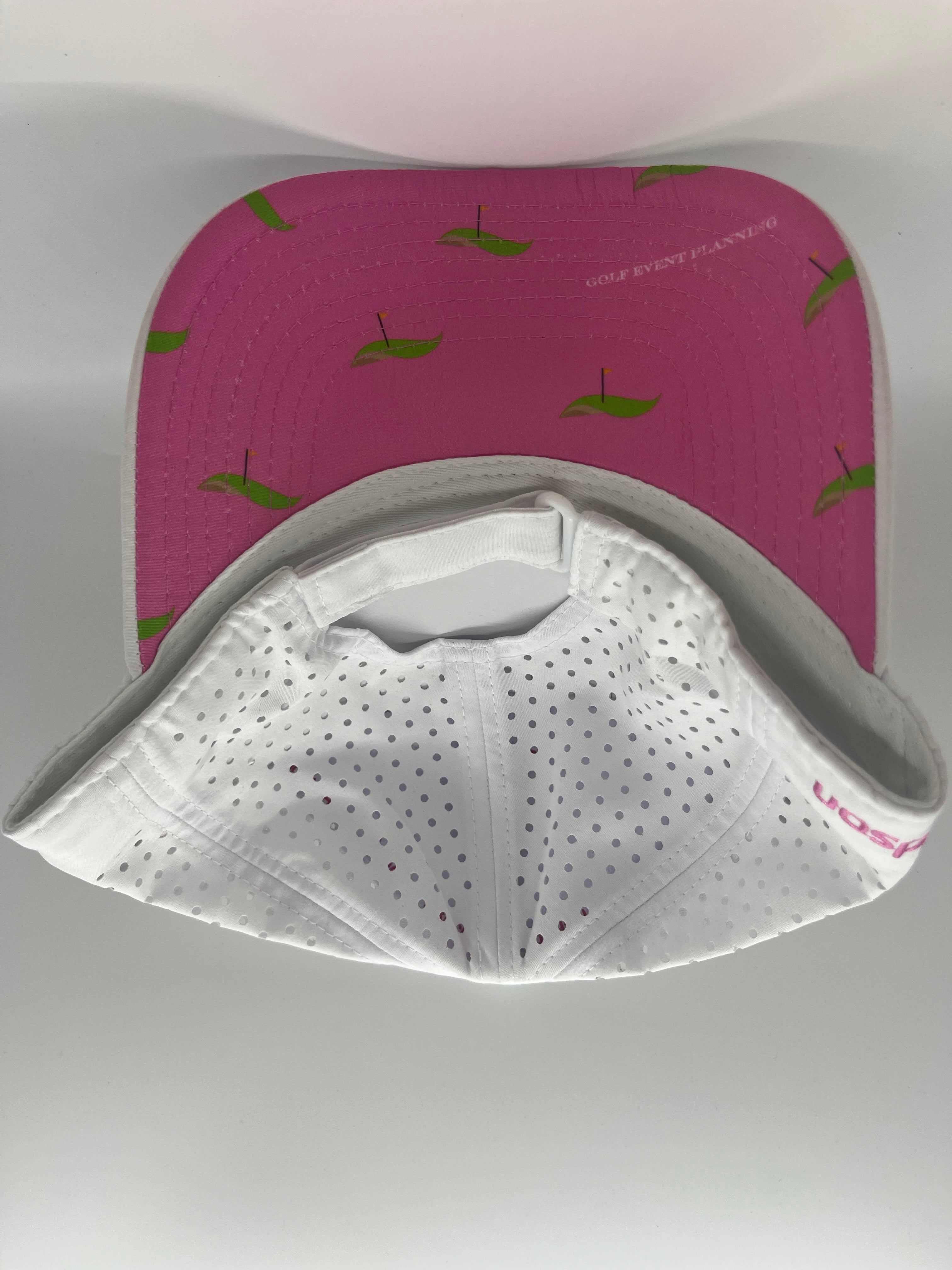 D.Hudson X Golf Event Planning Golf Hat (White/Pink)