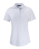 Cutter & Buck Prospect Textured Stretch Womens Short Sleeve Polo