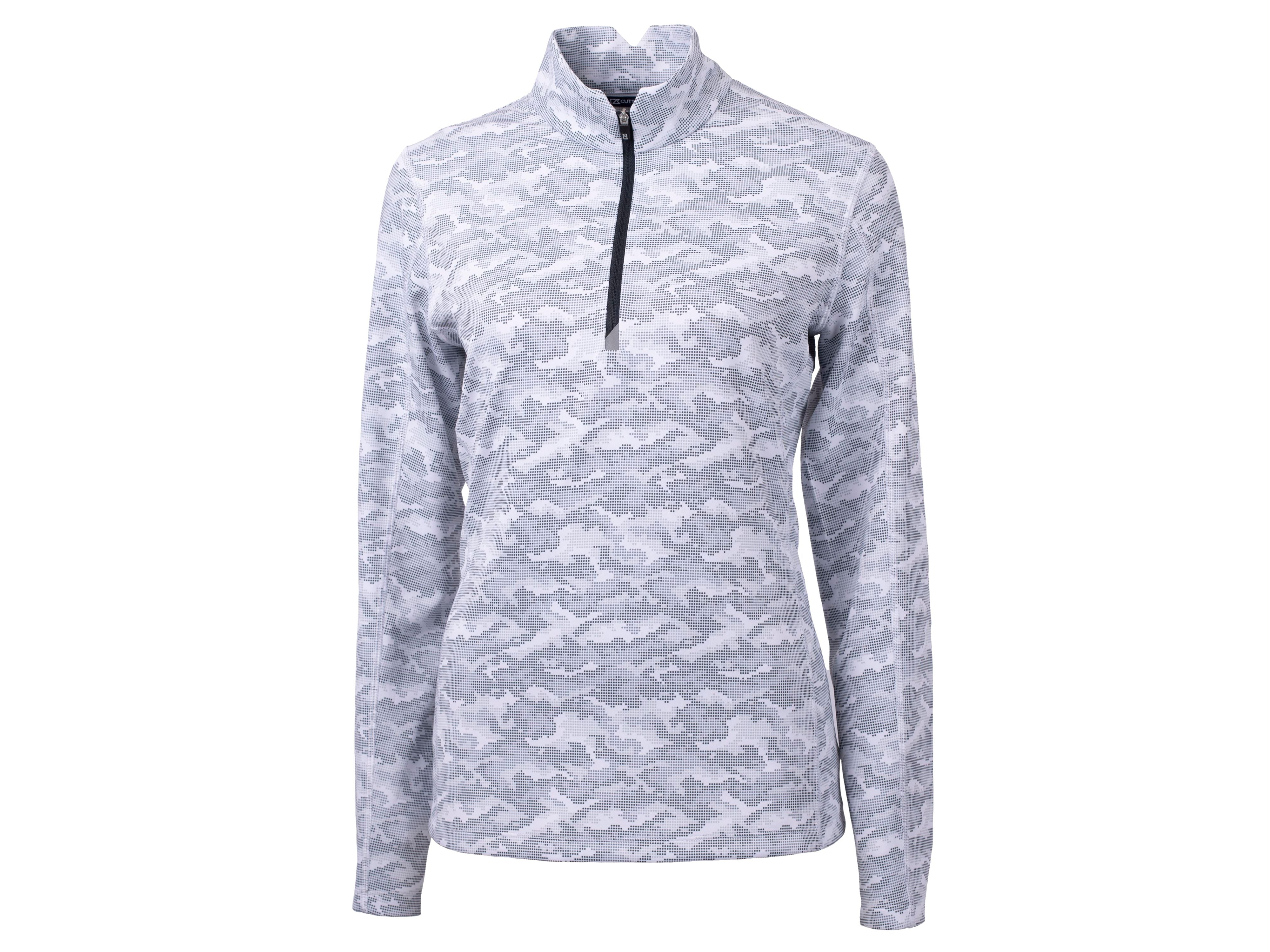 Cutter & Buck Traverse Camo Print Stretch Quarter Zip Women's Pullover