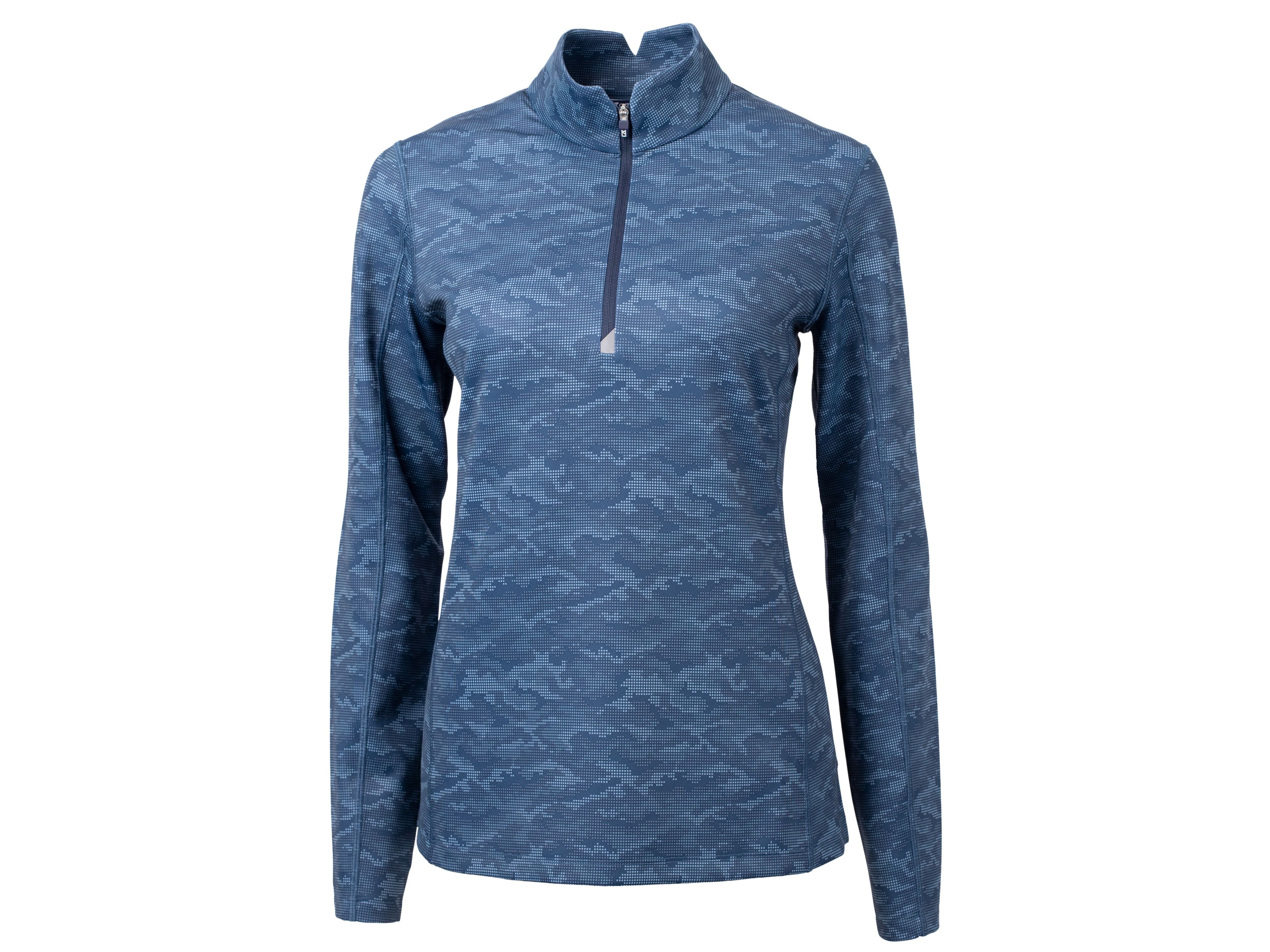 Cutter & Buck Traverse Camo Print Stretch Quarter Zip Women's Pullover