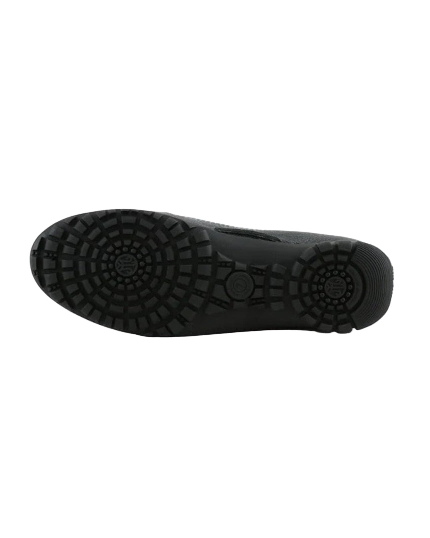 Black rubber sole on a white background