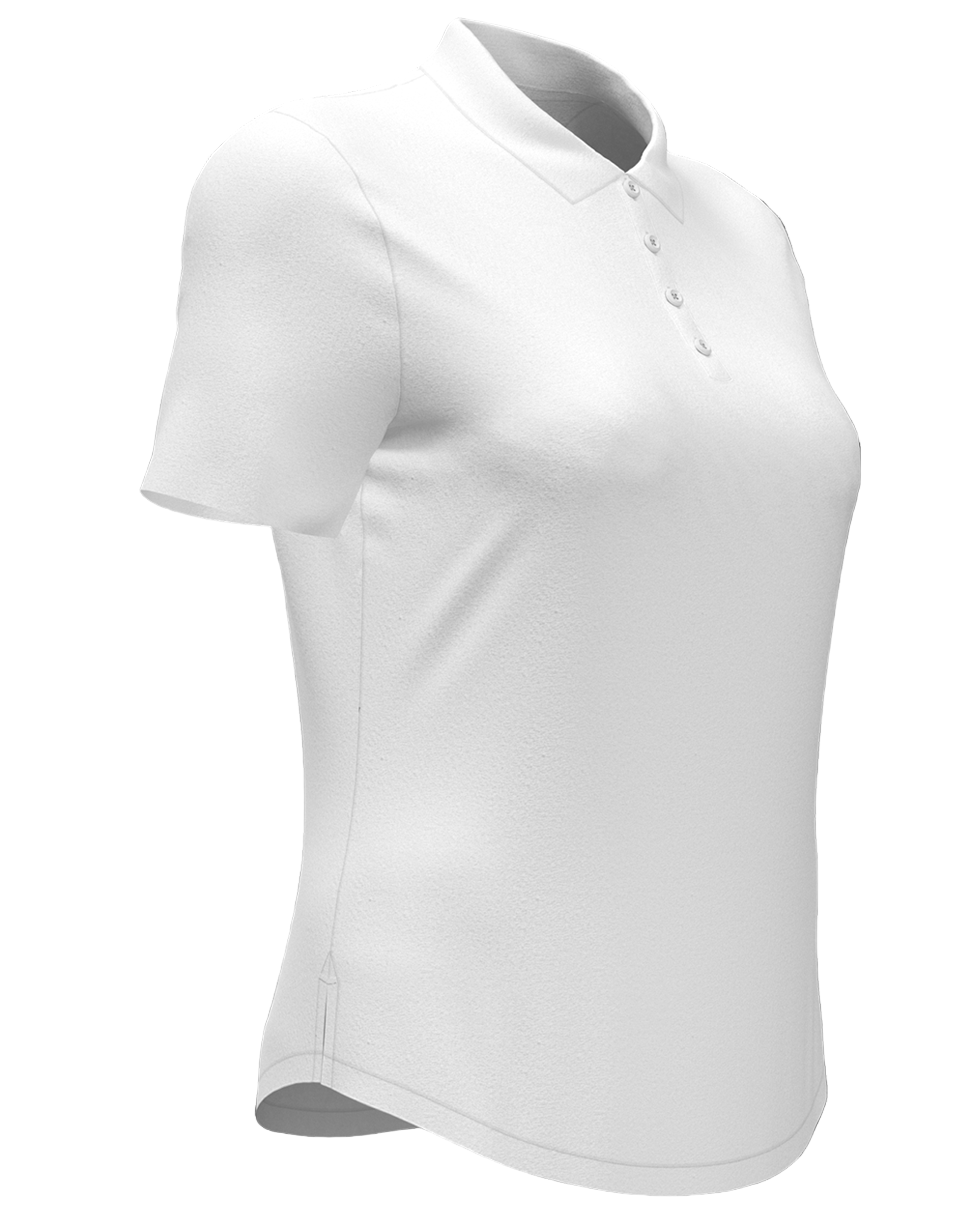 White polo shirt on a white background