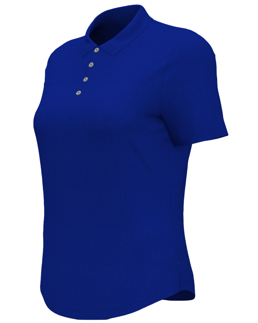 Blue sleeveless polo shirt