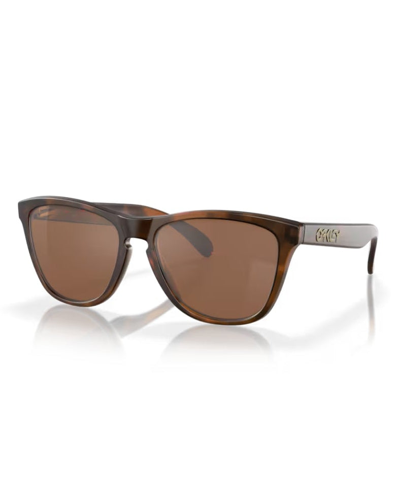 Sunglasses with brown lenses on a white background