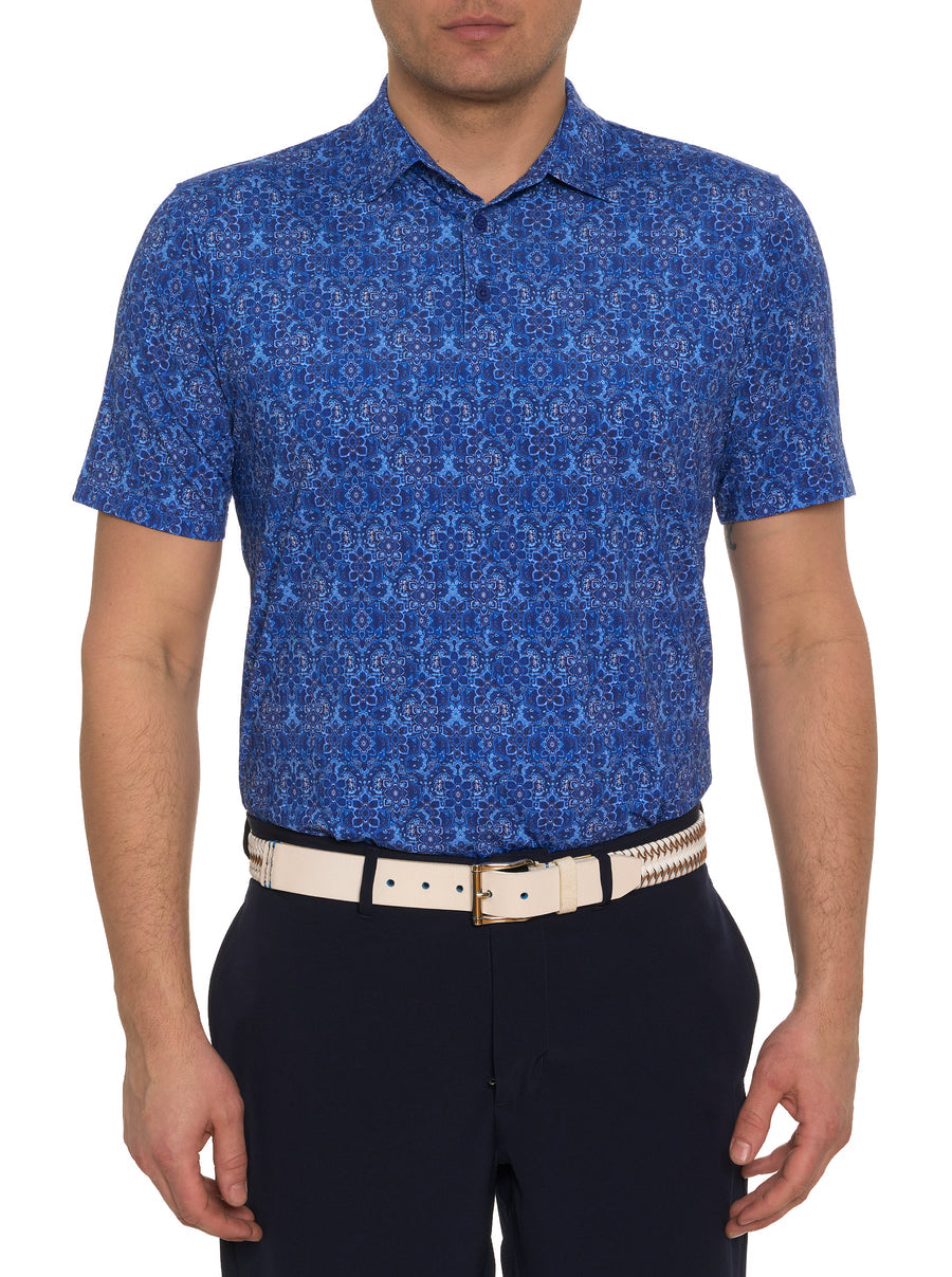 Robert Graham Medallion Tiles Performance Polo