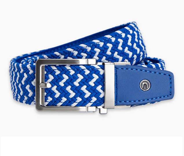 Nexbelt Braided Blue & White, 1 3/8" Strap, Golf Belt
