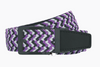 Nexbelt Braided Purple, Silver & Black, 1 3/8