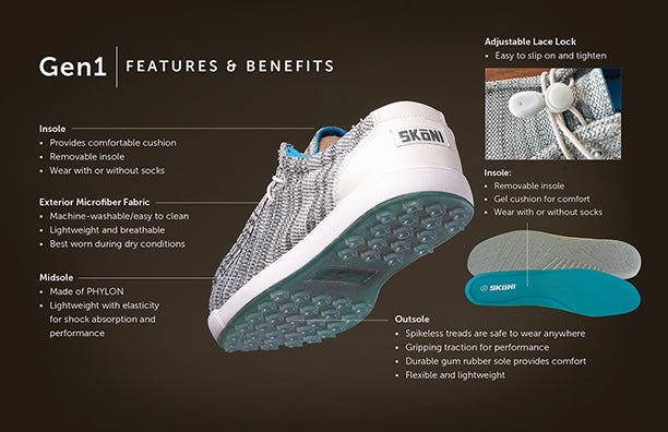 SKŌNI Women's Golf Shoe - Light Blue